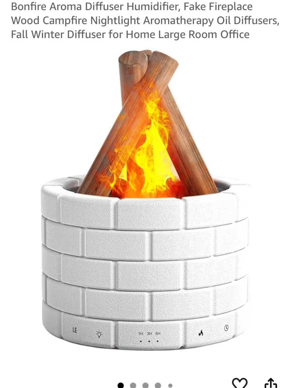 NIB Flame Fire Bonfire Aroma Diffuser